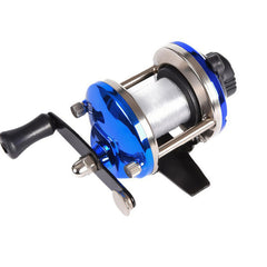 Mini Drum Reel with Pre-Loaded Line  Ready-to-Use for Ice Fishing