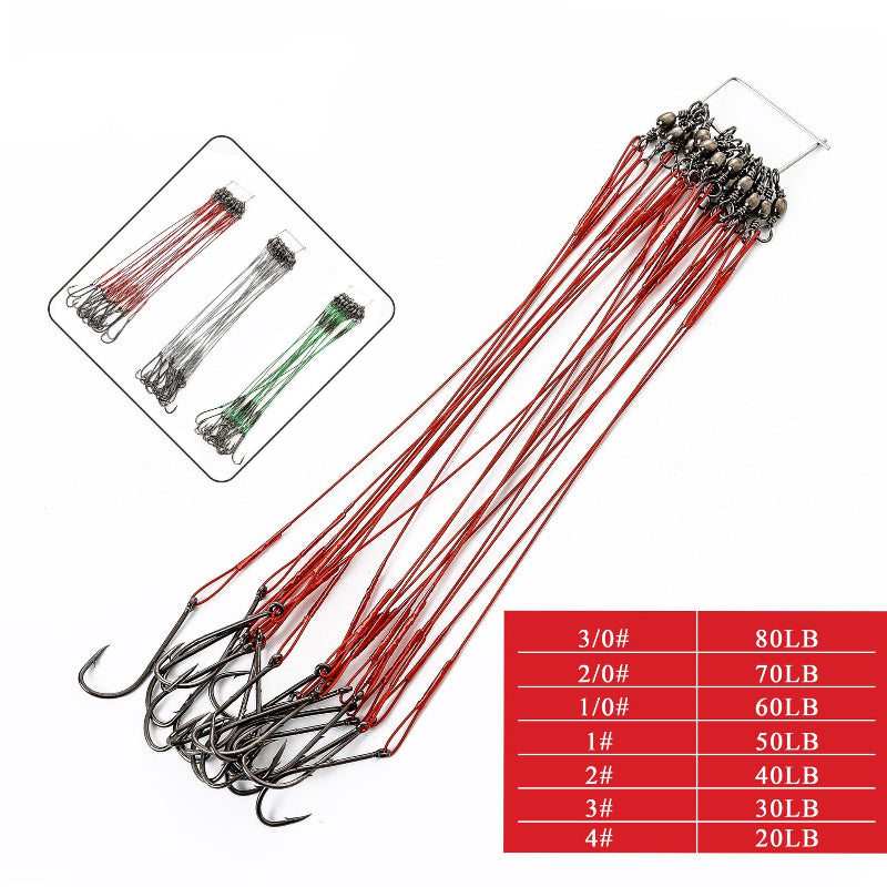 20pcs Hooked Metal Leader