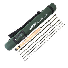 7ft 2 3 4 Weight Olive Green Travel Fly  Fishing Rod